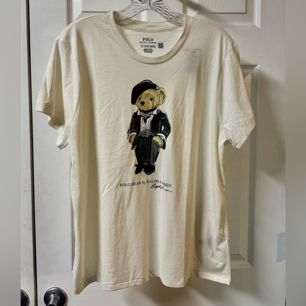 Polo Ralph Lauren XL Women’s Tuxedo Bear Cotton T-Shirt New With Tags